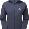 Clothing Mountain Equipment Softshell Jackets | Mountain Equipment Womens Frontier Hooded Jacket - Cosmos Blue