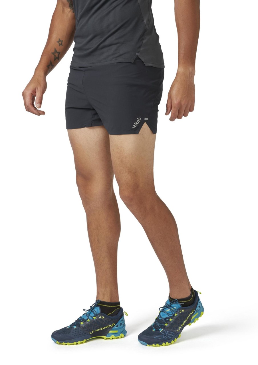 Clothing Rab Shorts | Rab Mens Talus Trail Light Shorts - Ebony Grey