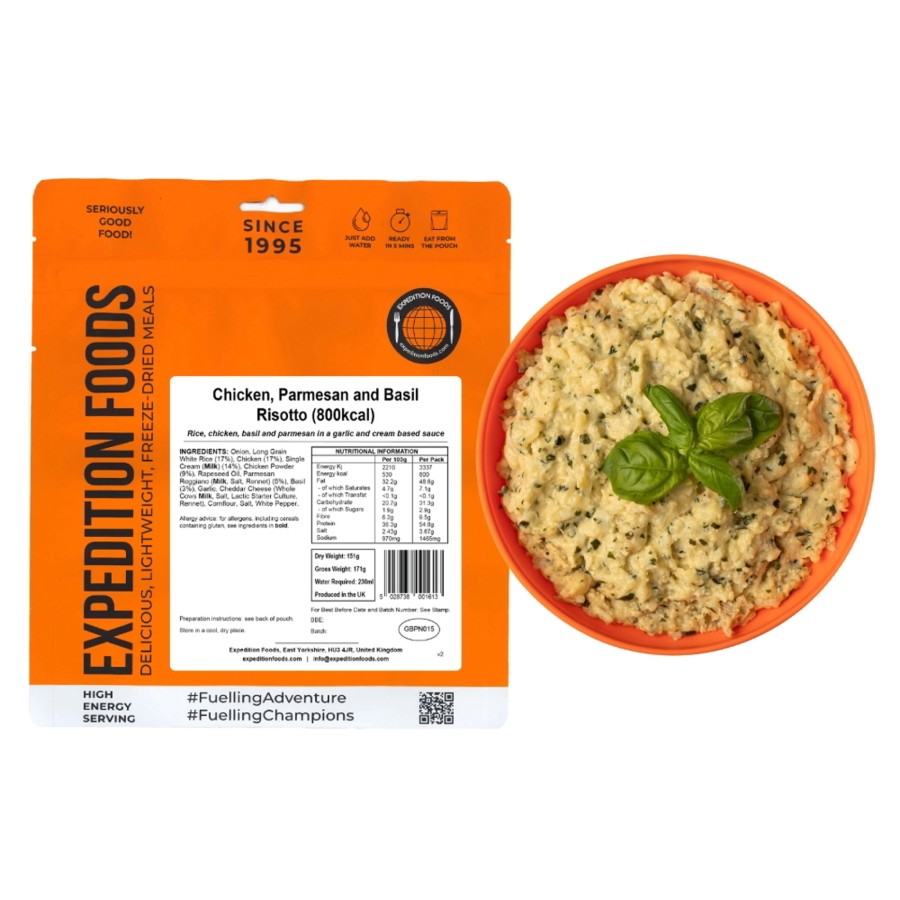 Equipment Expedition Foods Lunch/ Dinner | Expedition Foods Chicken Parmesan And Basil Risotto - 800Kcal Orange