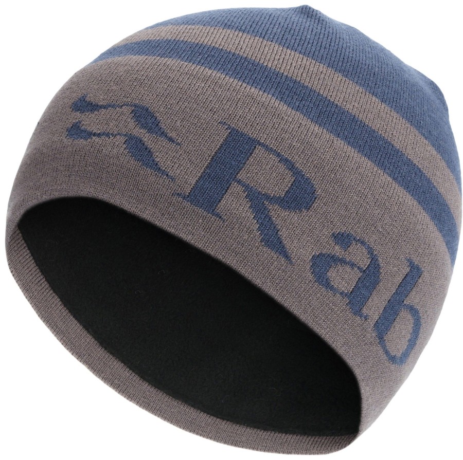 Clothing Rab Hats | Rab Logo Band Beanie - Deep Ink-Graphene Blue