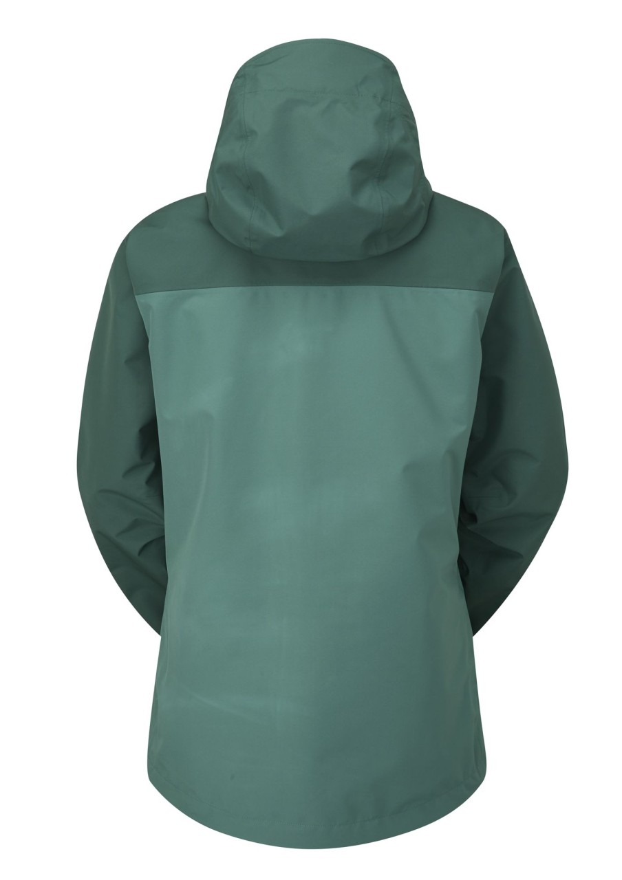 Clothing Rab Waterproof Jackets | Rab Womens Arc Eco Jacket Slate-Eucalyptus Green