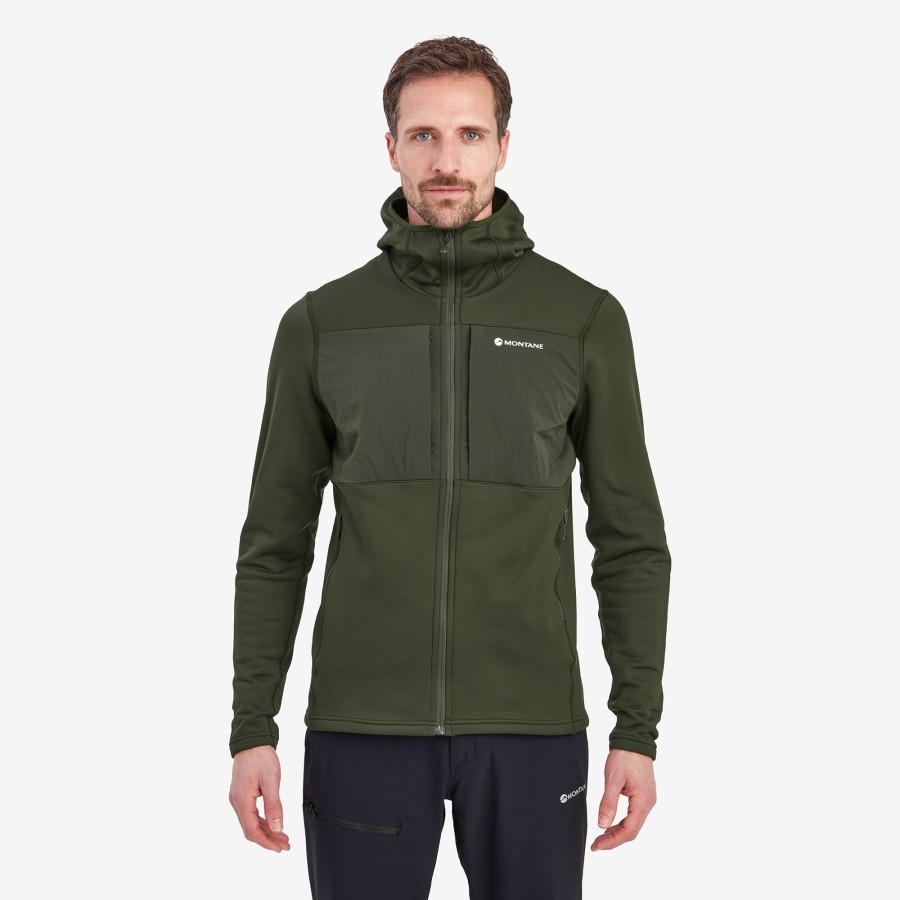 Clothing Montane Fleece & Mid Layer | Montane Mens Fury Xt Hoodie - Oak Green