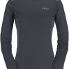 Clothing Rab T Shirts & Base Layers | Rab Womens Force Long Sleeved Tee - Beluga Grey