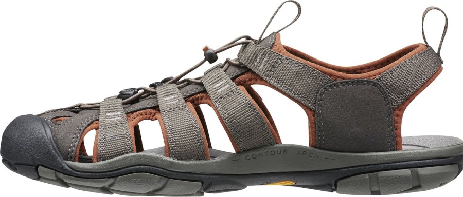 Footwear Keen Sandals | Keen Mens Clearwater Cnx Sandals - Raven-Tortoise Shell Grey