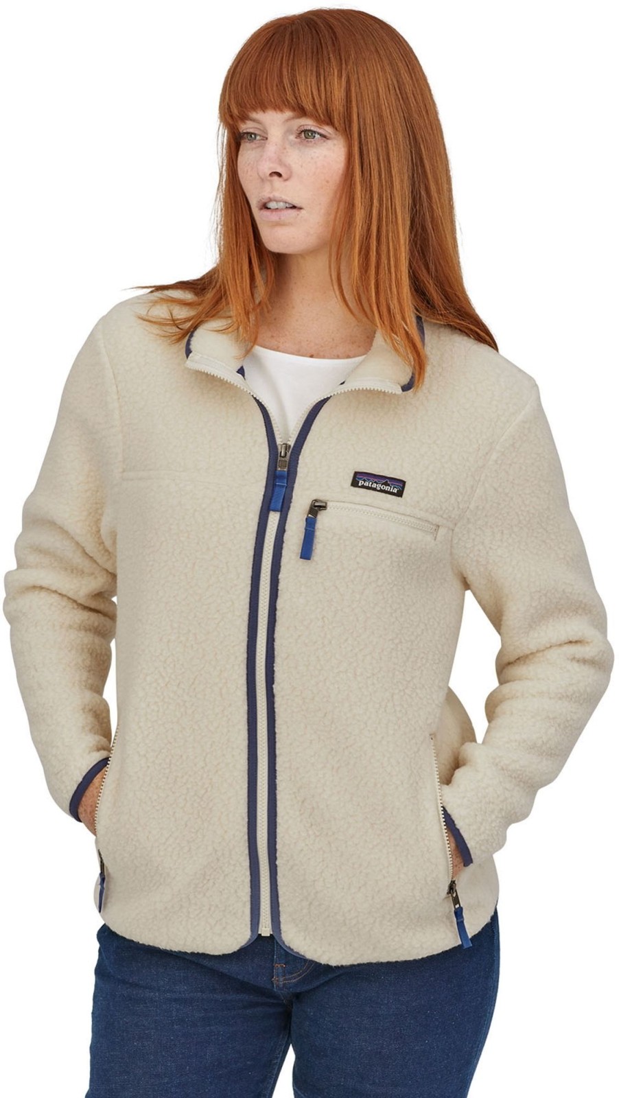 Clothing Patagonia Fleece & Mid Layer | Patagonia Womens Retro Pile Jacket - Natural White