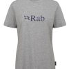 Clothing Rab T Shirts & Base Layers | Rab Womens Tuku Logo Tee Marl Grey