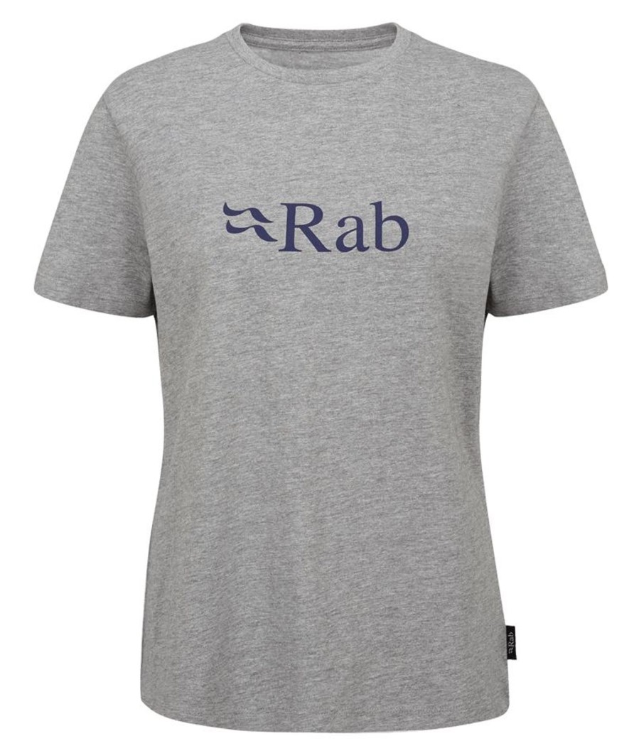 Clothing Rab T Shirts & Base Layers | Rab Womens Tuku Logo Tee Marl Grey