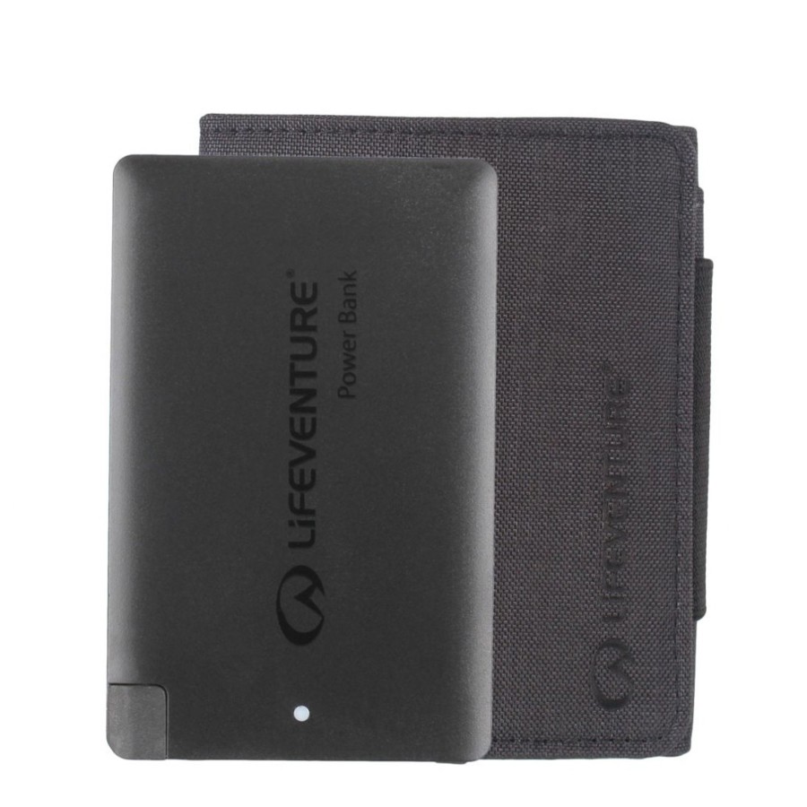 Rucksacks Lifeventure Wallets | Lifeventure Rfid Charger Wallet With Power Bank - Recycled Grey