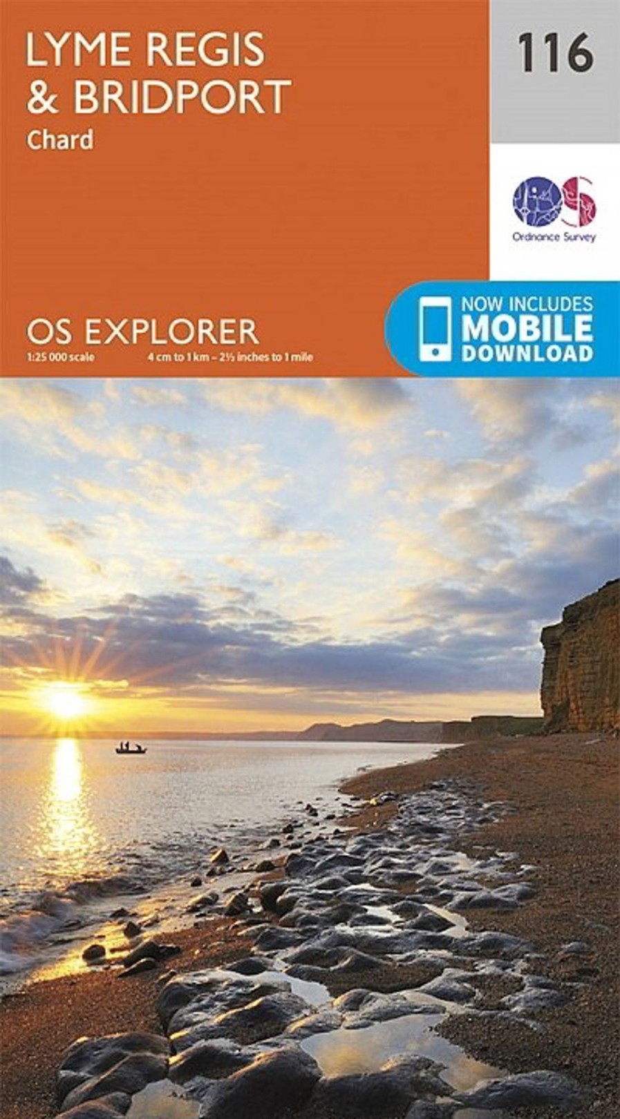 Equipment Ordnance Survey Maps And Books | Os Explorer Map 116 - Lyme Regis And Bridport Orange