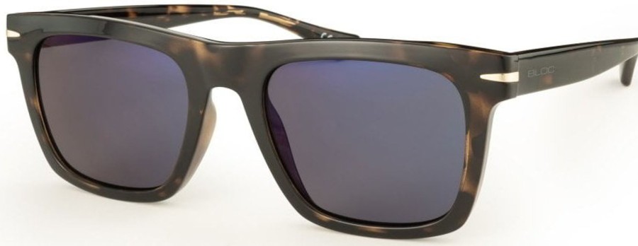 Clothing Bloc Eyewear Eyewear | Bloc Cayman Sunglasses - Shiny Tort-Blue Mirror Brown