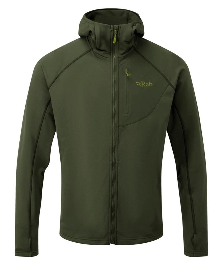 Clothing Rab Fleece & Mid Layer | Rab Mens Superflux Hoody - Army Green