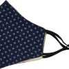 Clothing Tilley Face Masks | Tilley Cotton Face Mask - 2 Pack - Navy Print And Mid Blue