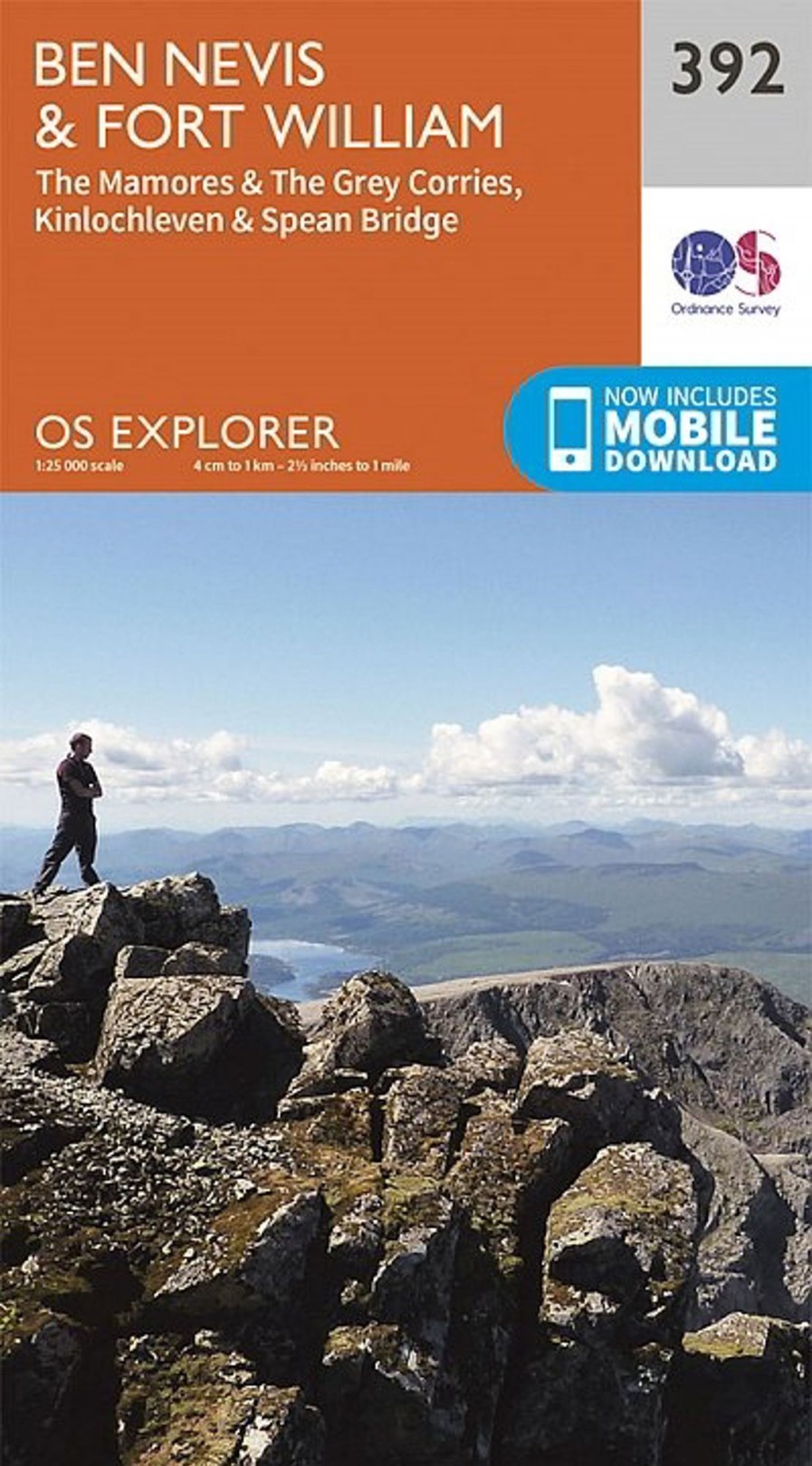 Equipment Ordnance Survey Maps And Books | Os Explorer Map 392 - Ben Nevis And Fort William Orange