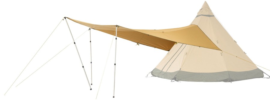 Camping Tentipi Extensions & Canopies | Tentipi Canopy Pro Cp - 7/9 Brown