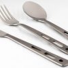 Camping Lifeventure Plates, Bowls, Cups & Utensils | Lifeventure Camping Cutlery Set Silver