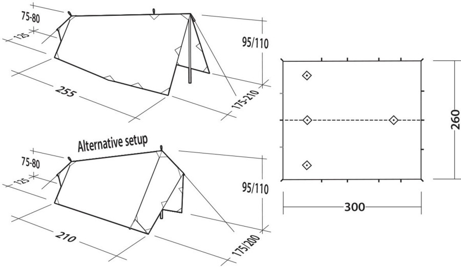 Camping Robens Tarps & Shelters | Robens Track Tarp 3 X 2.6 M Green