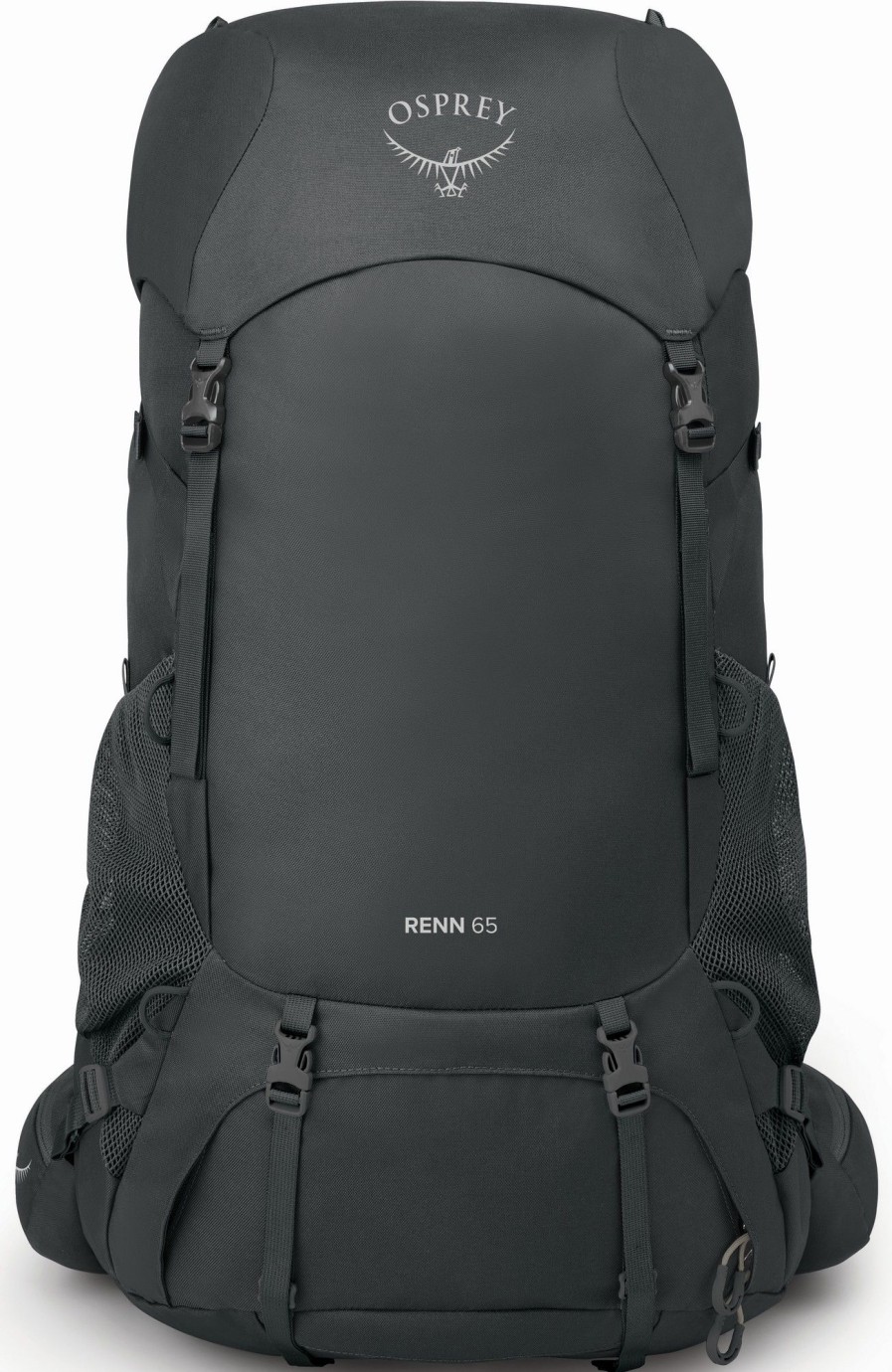 Rucksacks Osprey Backpacking Packs | Osprey Womens Renn 65 Rucksack - Dark Charcoal-Gray Wolf Grey