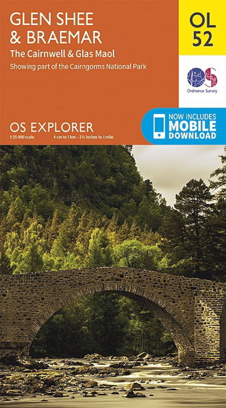 Equipment Ordnance Survey Maps And Books | Os Explorer Map Ol52 - Glen Shee And Braemar Orange