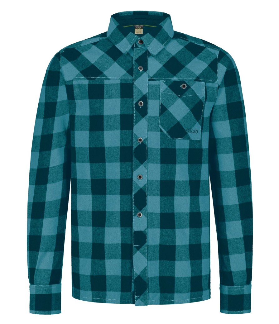 Clothing Rab Shirts | Rab Mens Boundary Shirt - Orion Check Blue