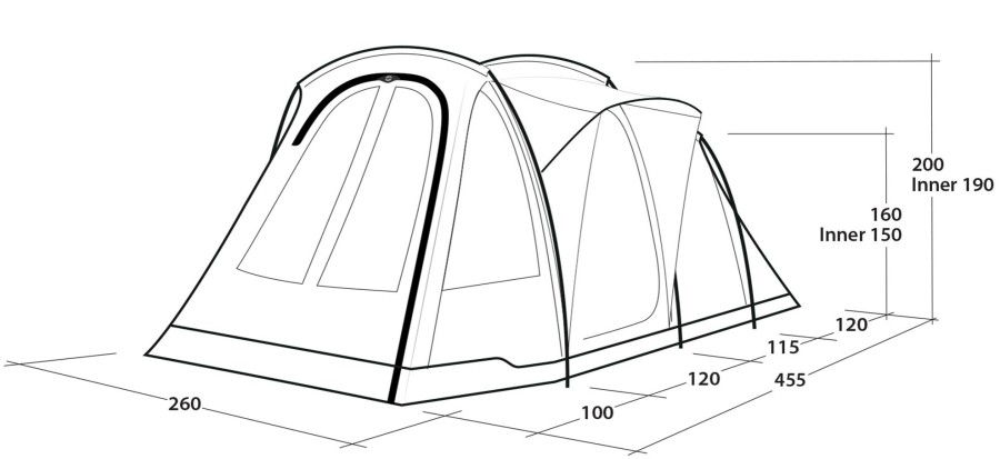 Camping Outwell Family & Leisure Tents | Outwell Blackwood 4 Tent Green