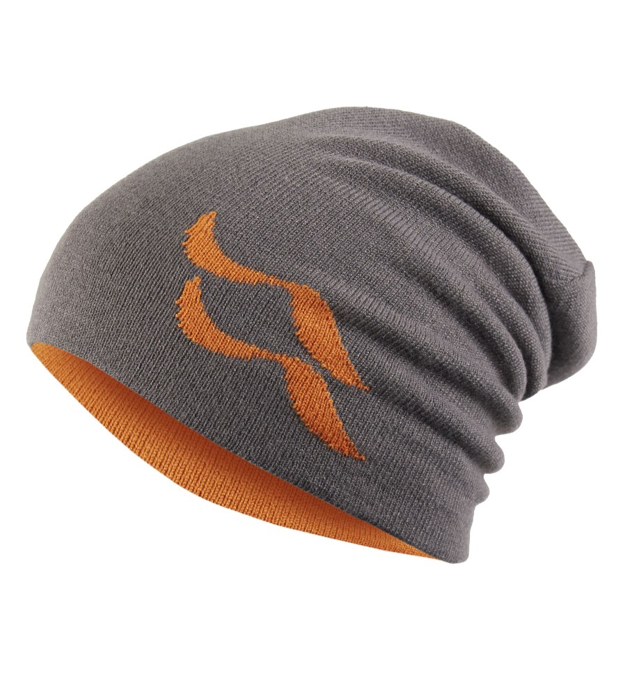 Clothing Rab Hats | Rab Wearya Reversible Beanie - Graphene-Marmalade Orange