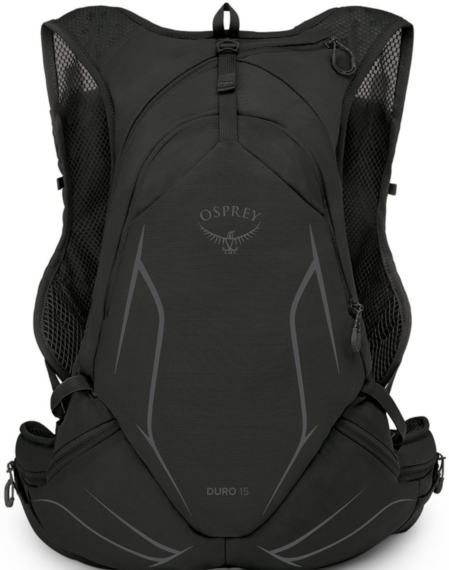 Rucksacks Osprey Fast & Light Rucksacks And Vests | Osprey Duro 15 With Flasks - Dark Charcoal Grey