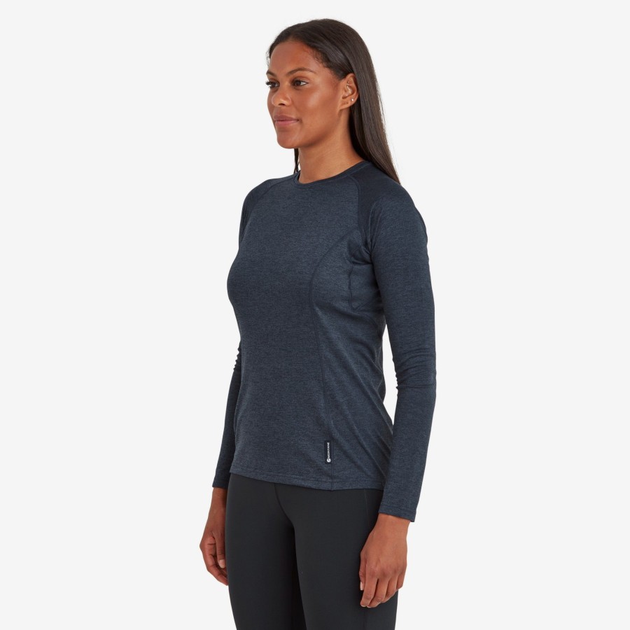 Clothing Montane T Shirts & Base Layers | Montane Womens Dart Long Sleeve T-Shirt - Eclipse Blue