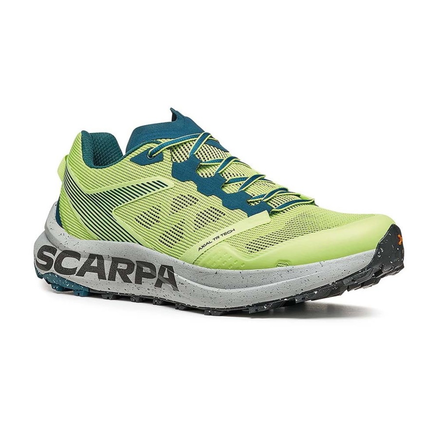 Footwear Scarpa Running Shoes | Scarpa Mens Spin Planet Trail Running Shoes - Sunny Petrol Green