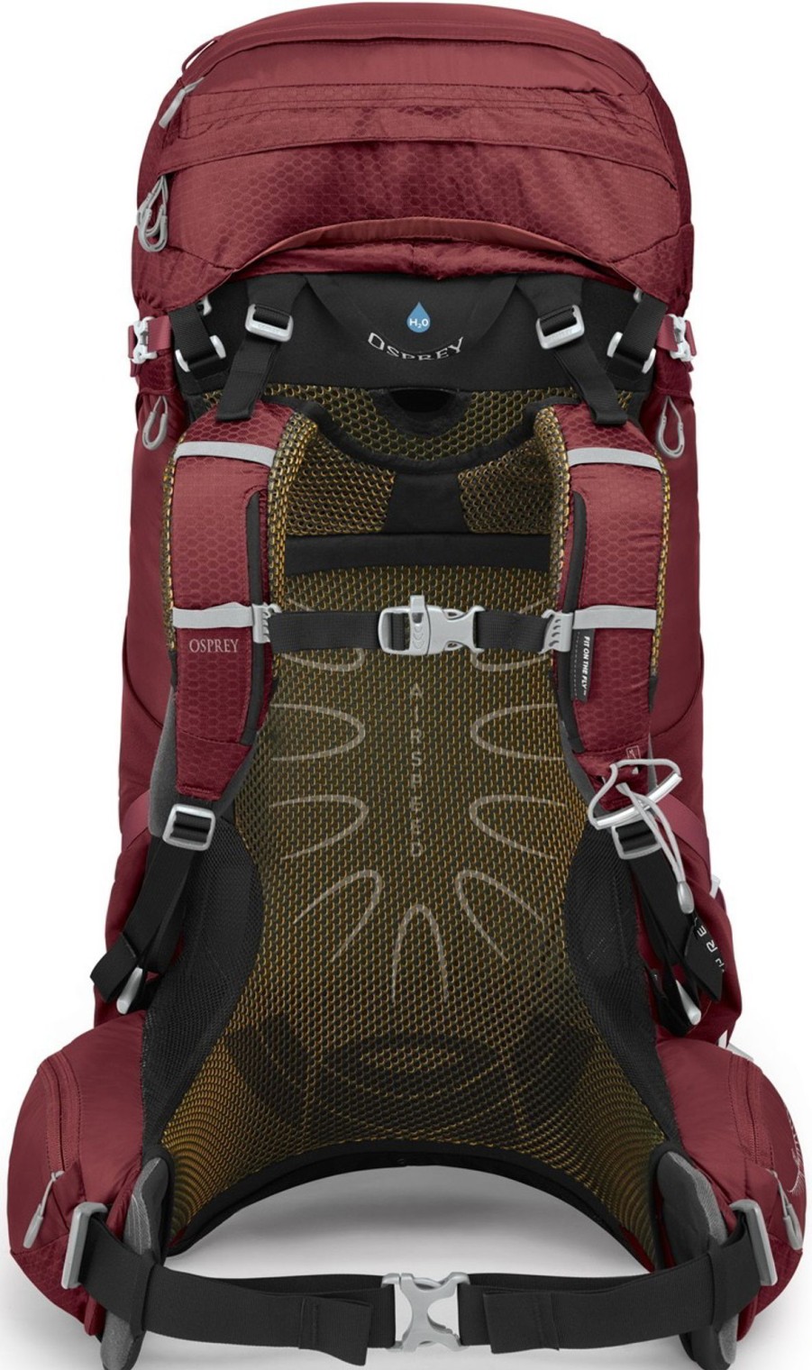 Rucksacks Osprey Backpacking Packs | Osprey Womens Aura Ag 65 Rucksack - Berry Sorbet Red