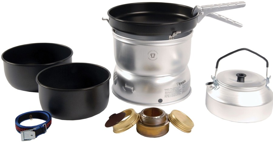 Camping Trangia Lightweight Stoves | Trangia 27-6 Ul Stove - Non-Stick Pans With Kettle Silver