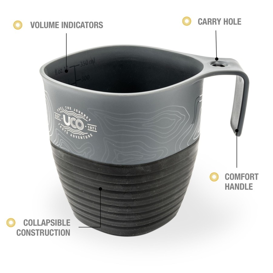 Camping UCO Plates, Bowls, Cups & Utensils | Uco Collapsible Camp Cup - Venture Grey