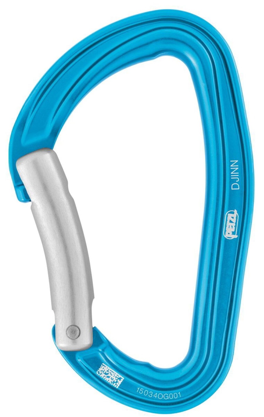 Equipment Petzl Carabiners & Quickdraws | Petzl Djinn Bent Gate Carabiner - Turquoise Blue