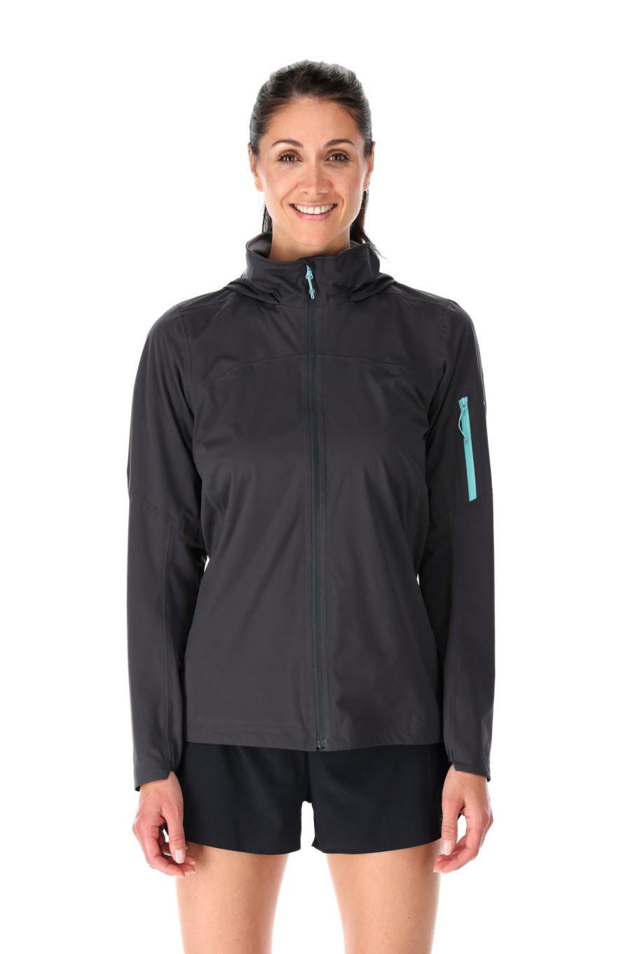 Clothing Rab Waterproof Jackets | Rab Womens Kinetic Ultra Jacket - Anthracite Grey