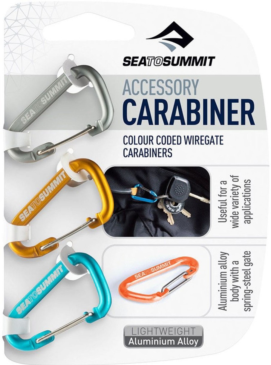 Rucksacks Sea To Summit Buckles & Straps | Sea To Summit Accessory Carabiner Set - 3Pcs Grey