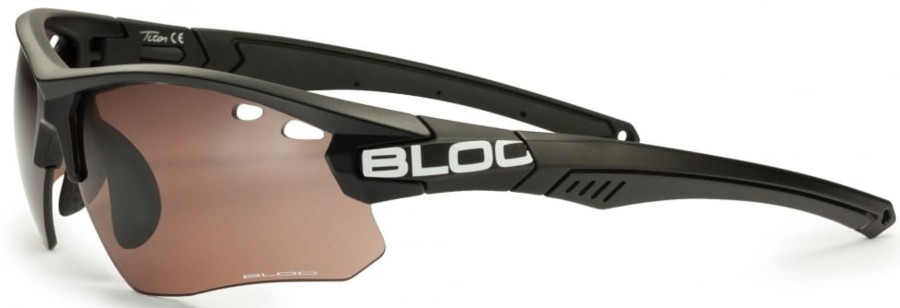 Clothing Bloc Eyewear Eyewear | Bloc Titan Sunglasses Vermillion 4 Lens Pack Black