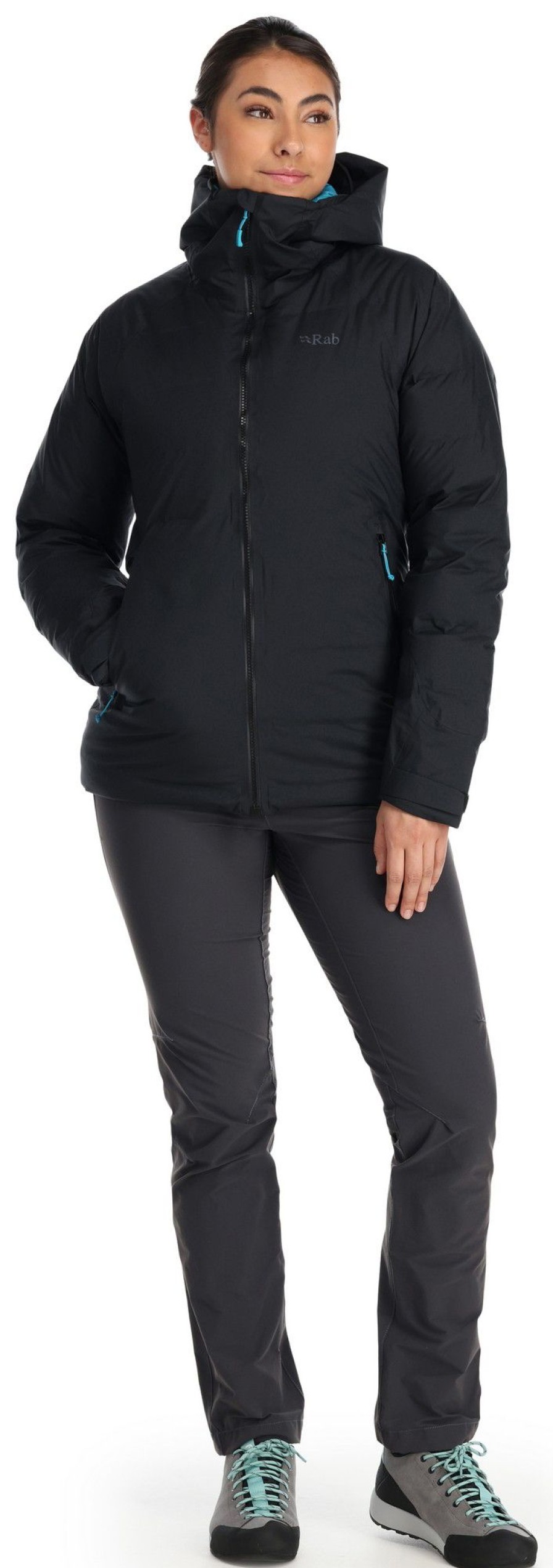 Clothing Rab Insulated Jackets | Rab Womens Valiance Jacket Aquamarine Black