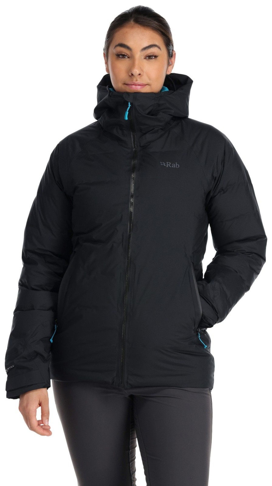 Clothing Rab Insulated Jackets | Rab Womens Valiance Jacket Aquamarine Black