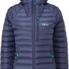 Clothing Rab Insulated Jackets | Rab Womens Microlight Alpine Jacket - Deep Ink Blue