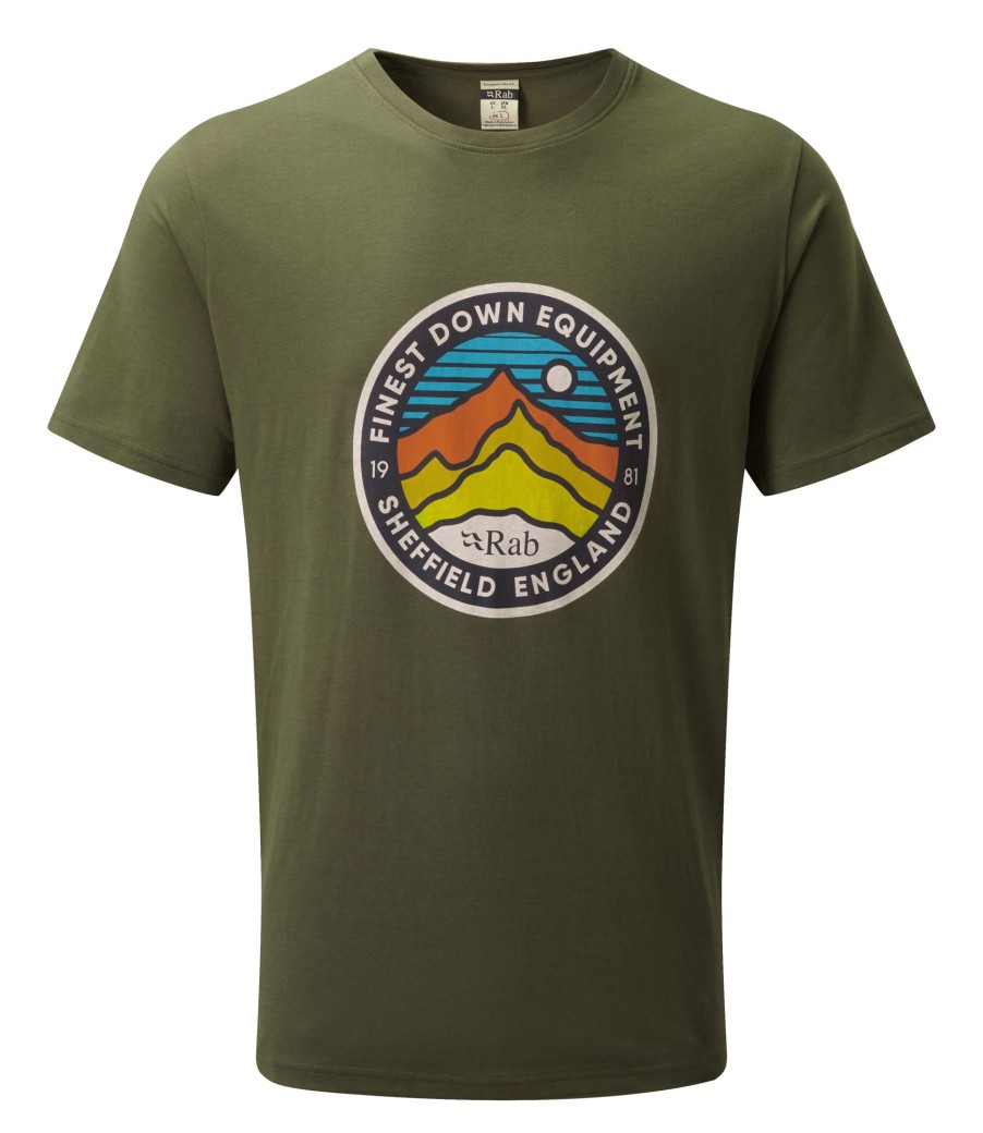 Clothing Rab T Shirts & Base Layers | Rab Mens Stance 3 Peaks Tee - Army Green