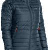 Clothing Rab Insulated Jackets | Rab Womens Microlight Alpine Long Jacket - Orion Blue