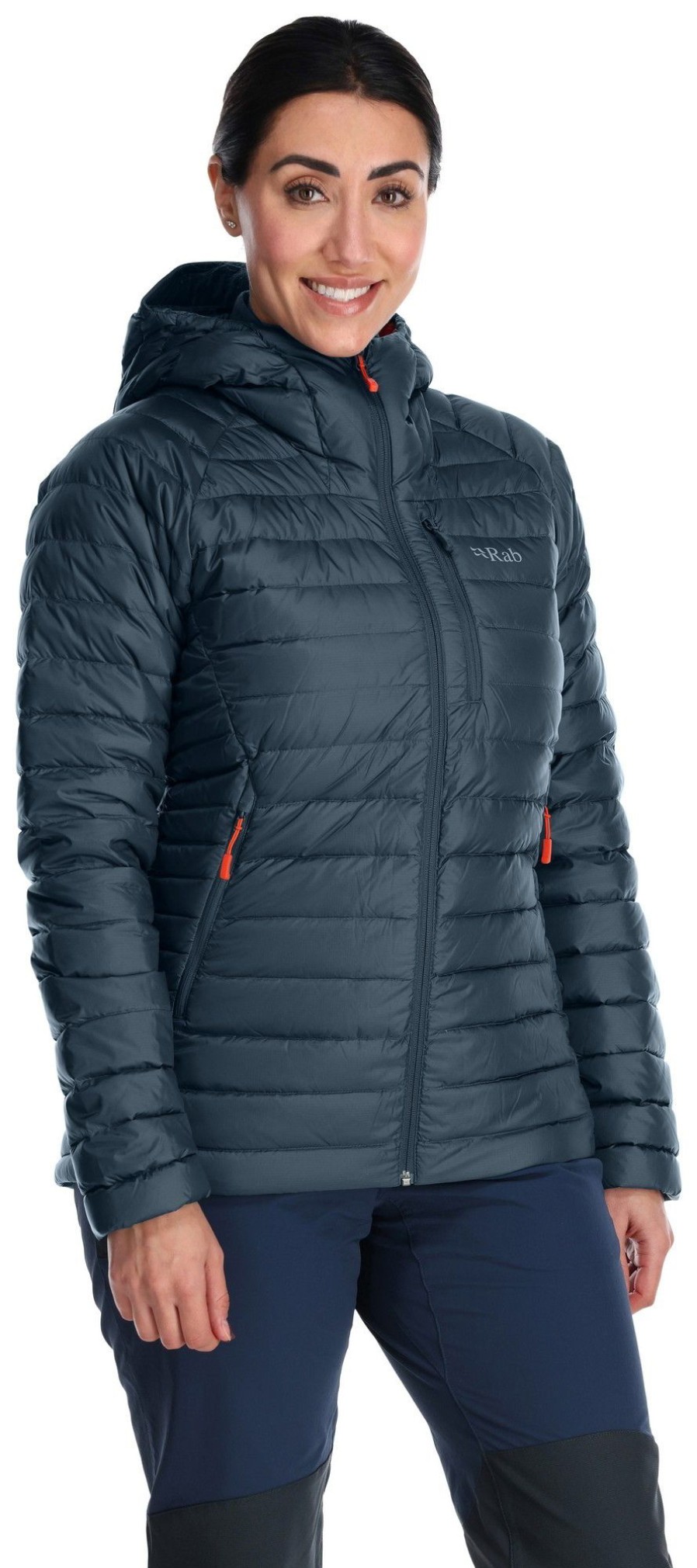 Clothing Rab Insulated Jackets | Rab Womens Microlight Alpine Long Jacket - Orion Blue