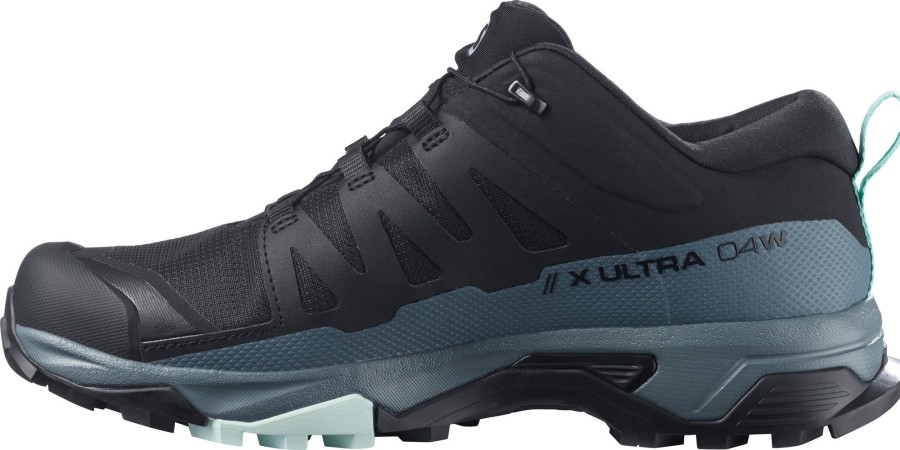 Footwear Salomon Walking Shoes | Salomon Womens X Ultra 4 Gtx Hiking Shoes Stormy Weather-Opal Blue Black