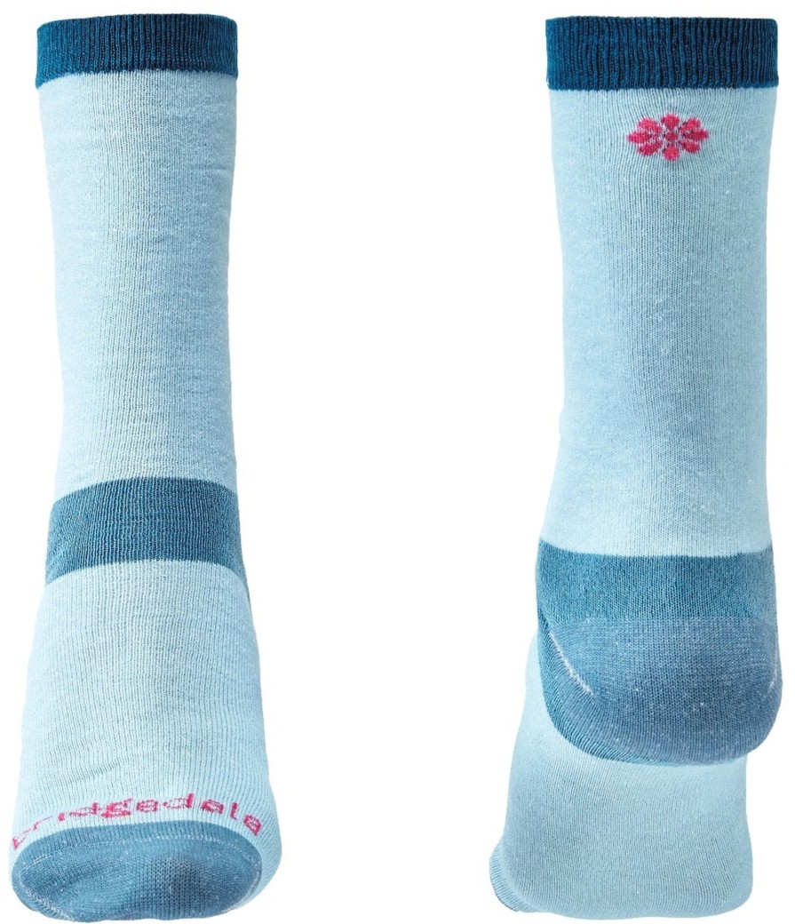 Clothing Bridgedale Socks | Bridgedale Womens Coolmax Liner Socks - Twin Pack - Sky Blue