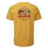 Clothing Rab T Shirts & Base Layers | Rab Mens Stance Mountain Peak Tee - Sahara Yellow