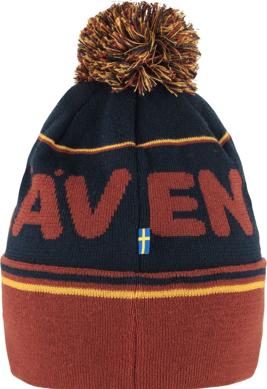 Clothing Fjallraven Hats | Fjallraven Pom Hat - Autumn Leaf-Dark Navy Brown