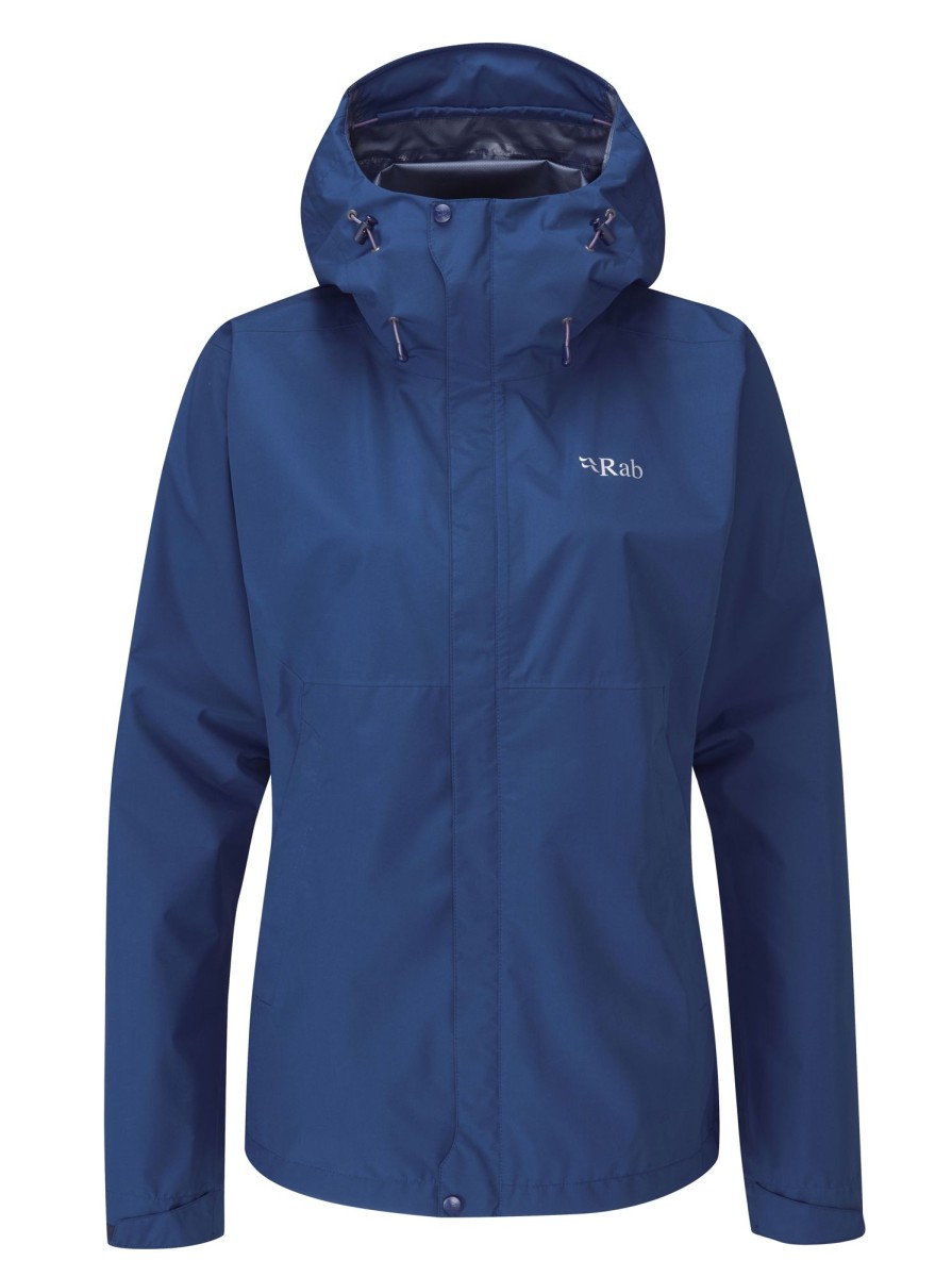 Clothing Rab Waterproof Jackets | Rab Womens Downpour Eco Jacket - Patriot Blue Purple