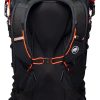 Rucksacks Mammut Day Packs | Mammut Ducan Spine 28-35 Rucksack - Hot Black Red