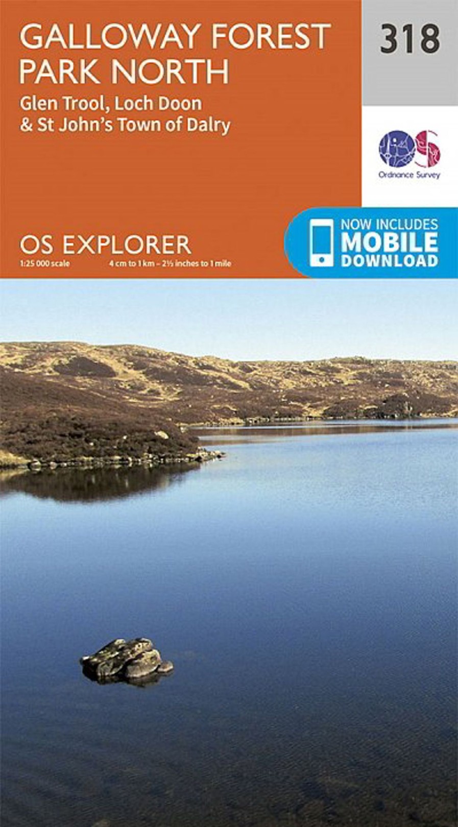 Equipment Ordnance Survey Maps And Books | Os Explorer Map 318 - Galloway Forest Park North Orange