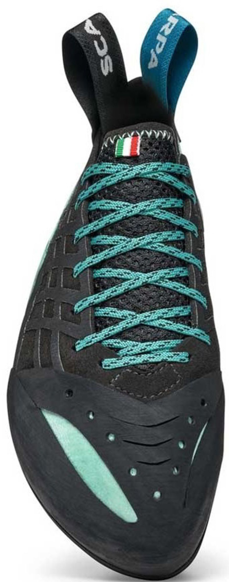 Equipment Scarpa Climbing Shoes | Scarpa Womens Instinct Lace Climbing Shoes - Black-Aqua Blue