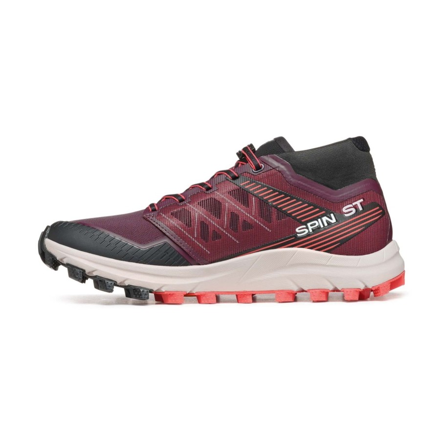 Footwear Scarpa Running Shoes | Scarpa Womens Spin St Shoe - Russet Brown-Coral Purple